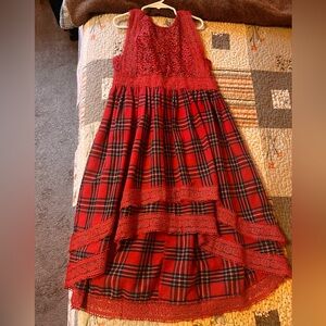 Red Plaid Kids Dress - perfect for Christmas